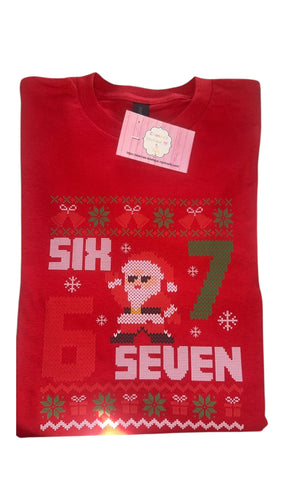 Six seven christmas  shirt / kids / Adult / santa claus