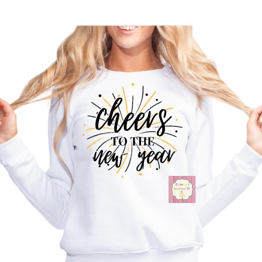 Cheers to new year sweatshirt /sueter/