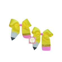 Cargar imagen en el visor de la galería, Back to school piggy tails set/chongitos/paresitos/ pencil