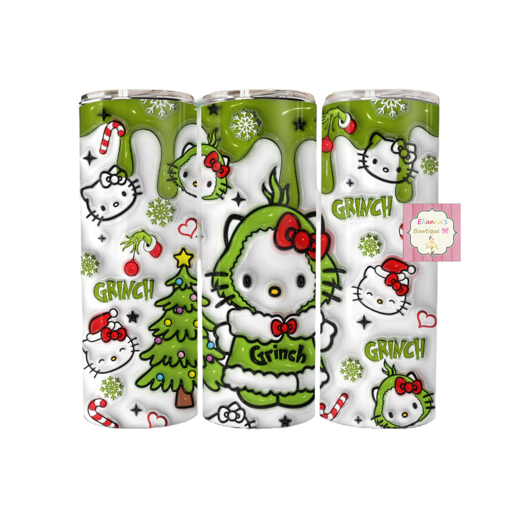 Christmas tumbler cup/ hello kitty tumbler/vasos/ navidad/ grinch