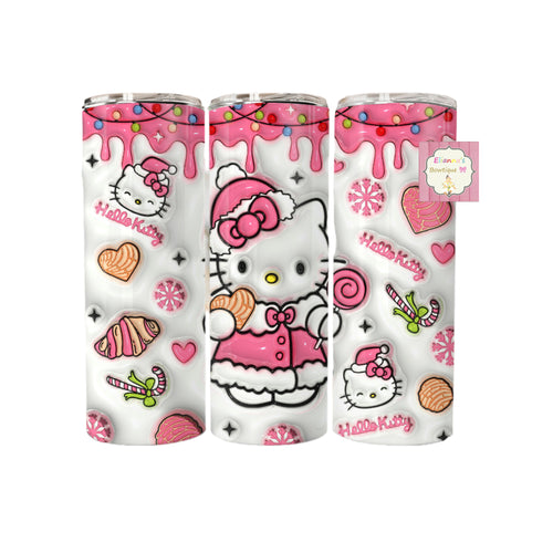 Christmas tumbler cup/ hello kitty tumbler/vasos/ navidad