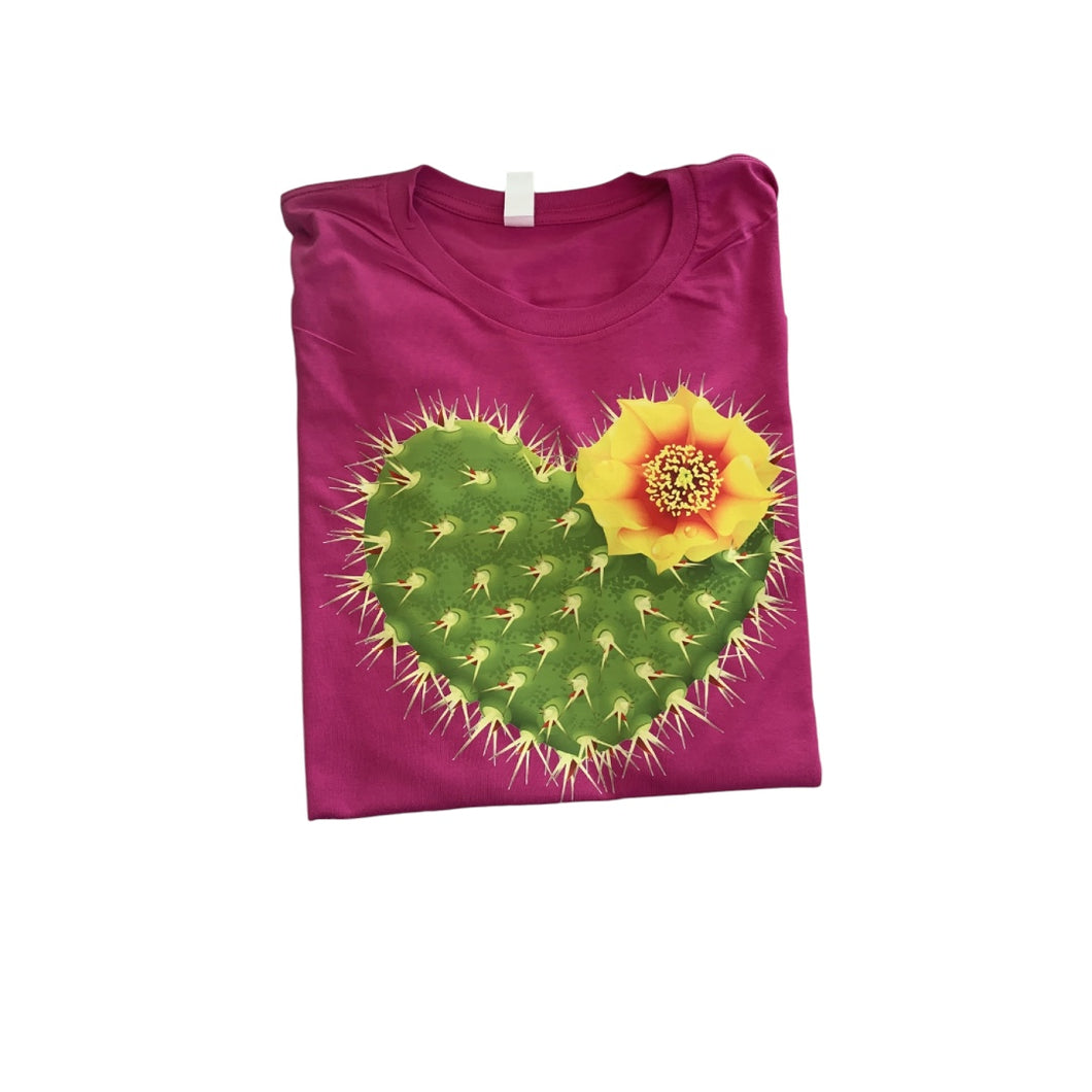 Heart Cactus shirt / corazon de nopal /western/kids / adult