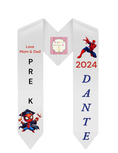 Kids Spider Man Graduation Sash / custom/ 2024