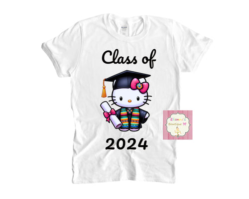 Class of 2024 Hello Kitty shirt/ Senior 2024 /graduation shirt