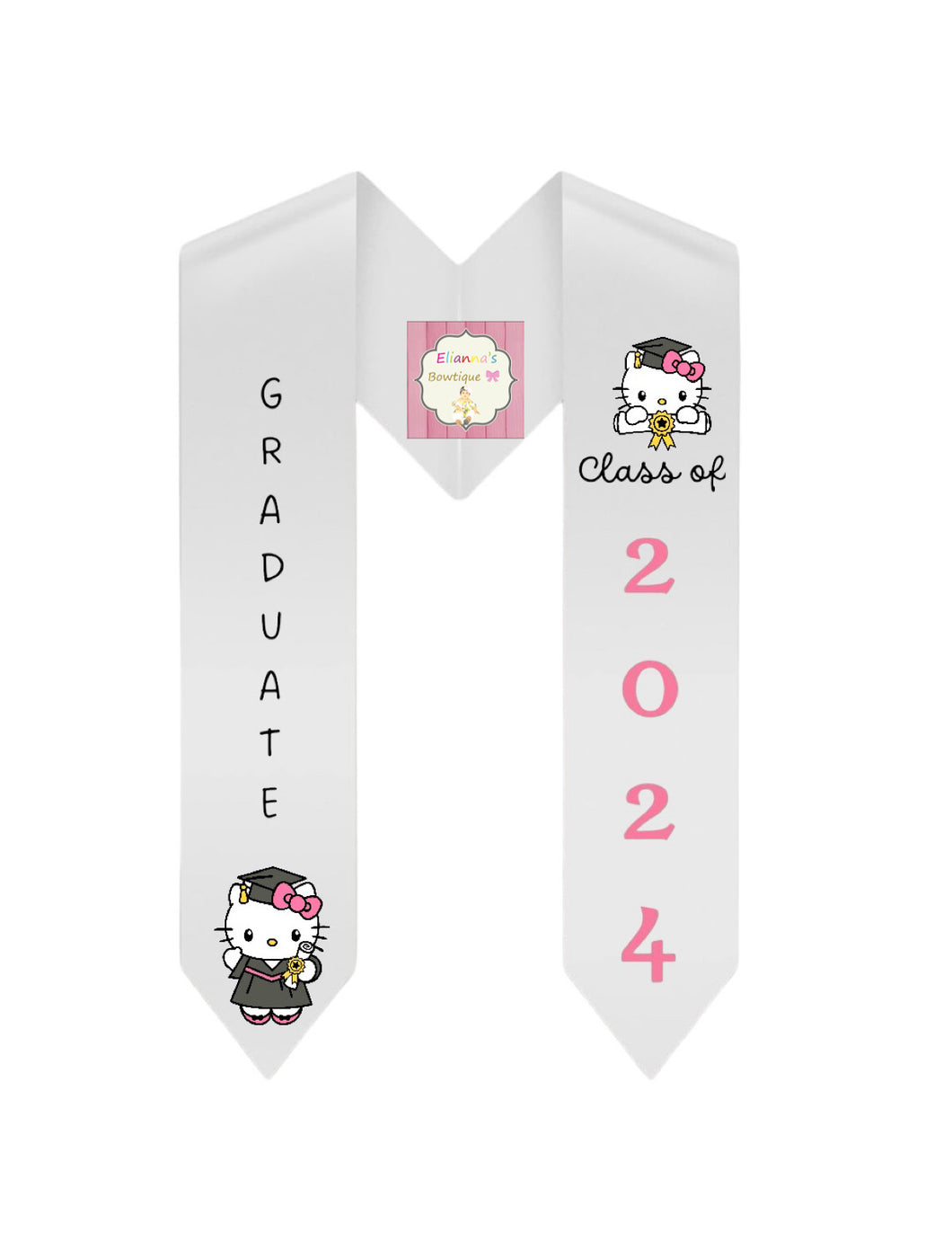 Kids Hello kitty Graduation stole Sash / custom/ 2024