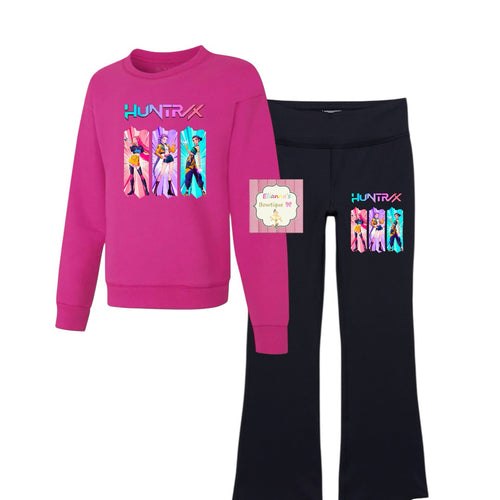 K Pop Huntrix Outfit set/ sweatshirt and pants
