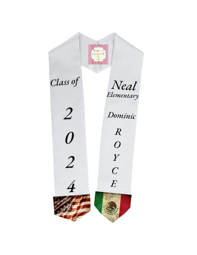 Mexican American Graduation Sash / custom/ 2024/