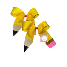 Cargar imagen en el visor de la galería, Back to school piggy tails set/chongitos/paresitos/ pencil