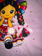 Cargar imagen en el visor de la galería, Mexicanita Shirt/ Mexicana with Rhinestones and bows shirt