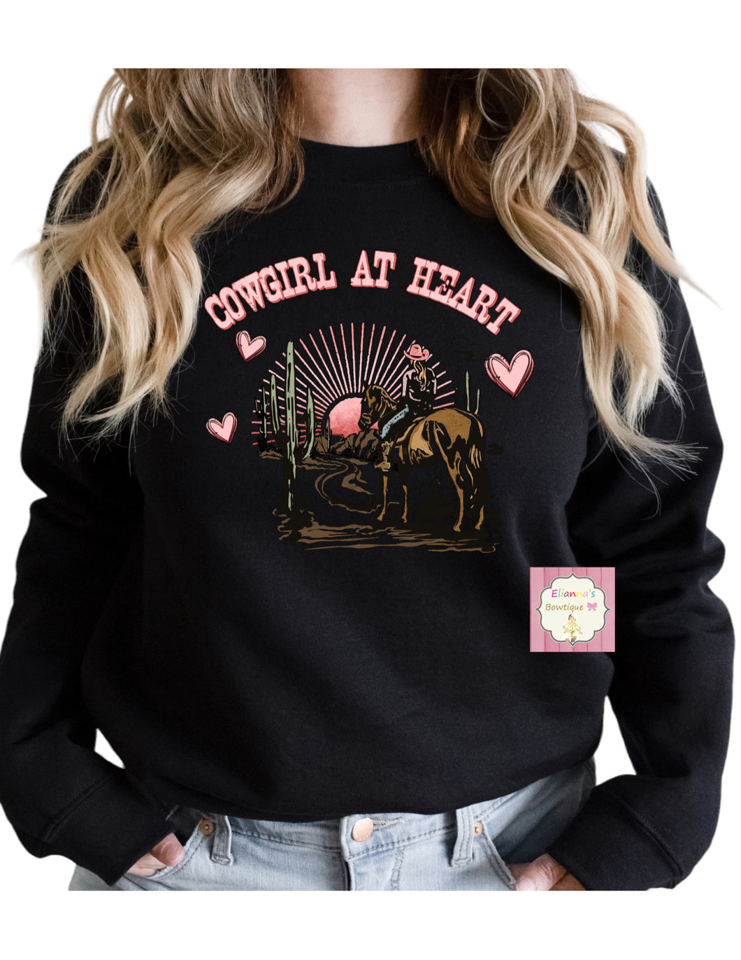 Cowgirl at heart sweatshirt /sweater/sueter/cowgirl