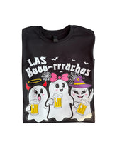 Load image into Gallery viewer, Las Booo rrrachas shirt halloween/  / adult / ghost/ borrachas