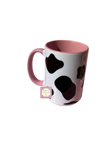 Pink cow mug /taza /coffee mug/vaquita/ vaca