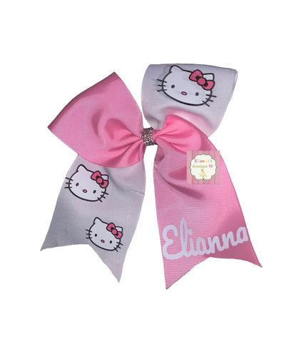 Hello kitty cheer bow / custom name