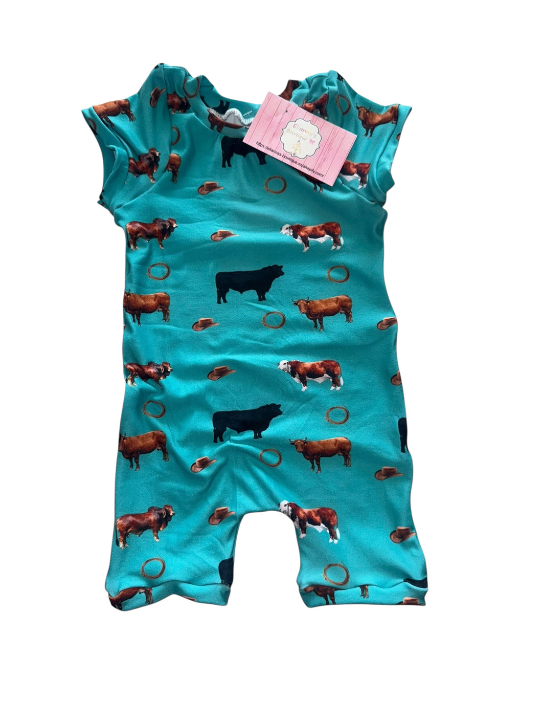 Bull romper /boys/ girls /shorts/cattle /toros