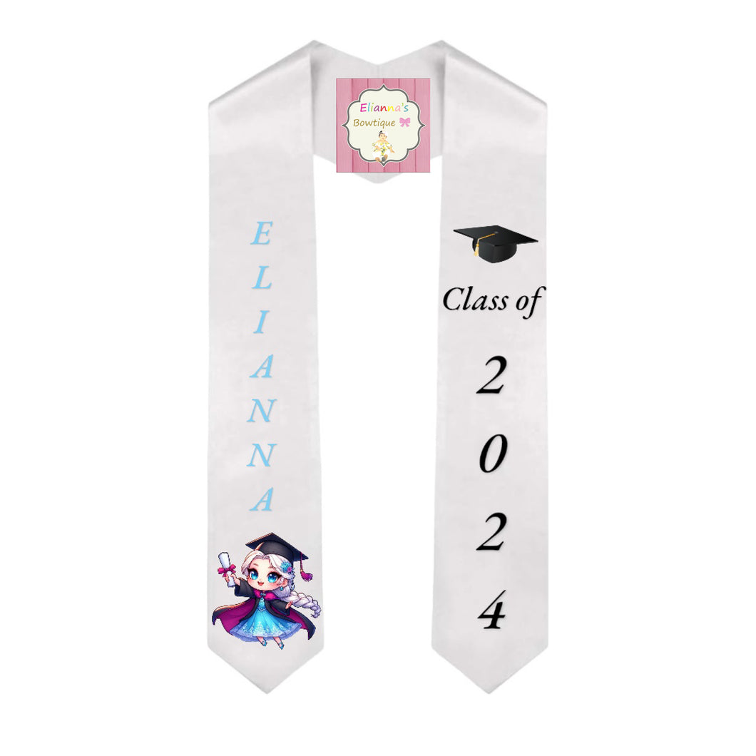 Kids Rapunzel Graduation stole Sash / custom/ 2024/ princess