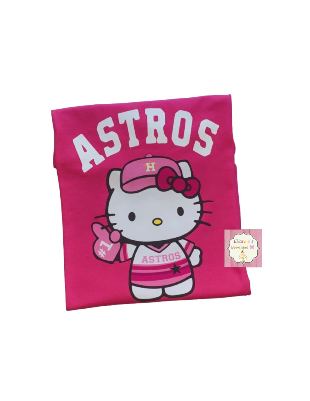 Pink Astros shirt/ hello kitty