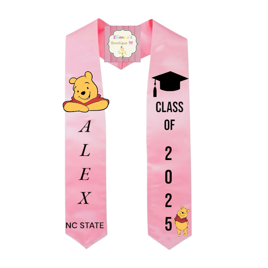 Winnie the pooh Graduation Sash / custom/ 2025