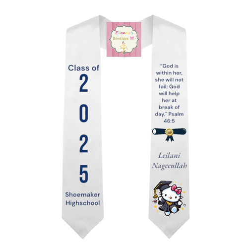 Hello kitty Graduation Sash / custom sash/ 2025