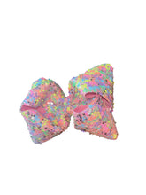 Load image into Gallery viewer, Sequins hair bow /moños/ moño de lentejula