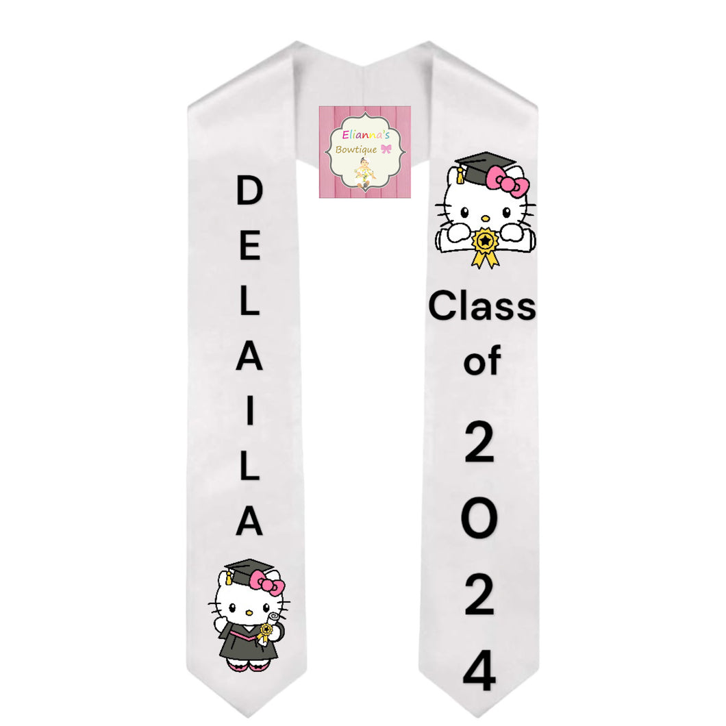 Hello kitty Graduation Sash / custom/ 2024