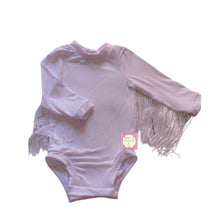 Cargar imagen en el visor de la galería, White fringe leotard/ leotardo/western - Elianna's Bowtique