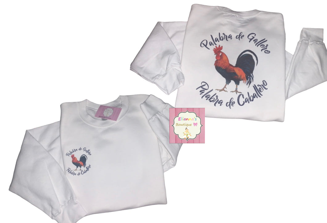 Gallos sweatshirt /sueter/palabra de gallero palabra de caballero