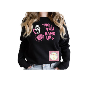 No you hang up  Crewneck sweatshirt /sweater/halloween/pink ghost