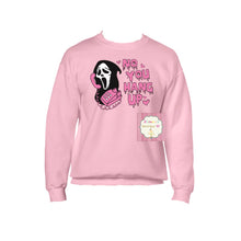 Cargar imagen en el visor de la galería, Pink ghost /No you hang up Crewneck sweatshirt /sweater/halloween