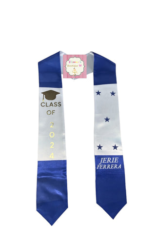 Honduras Flag Graduation Sash / custom/ 2024/