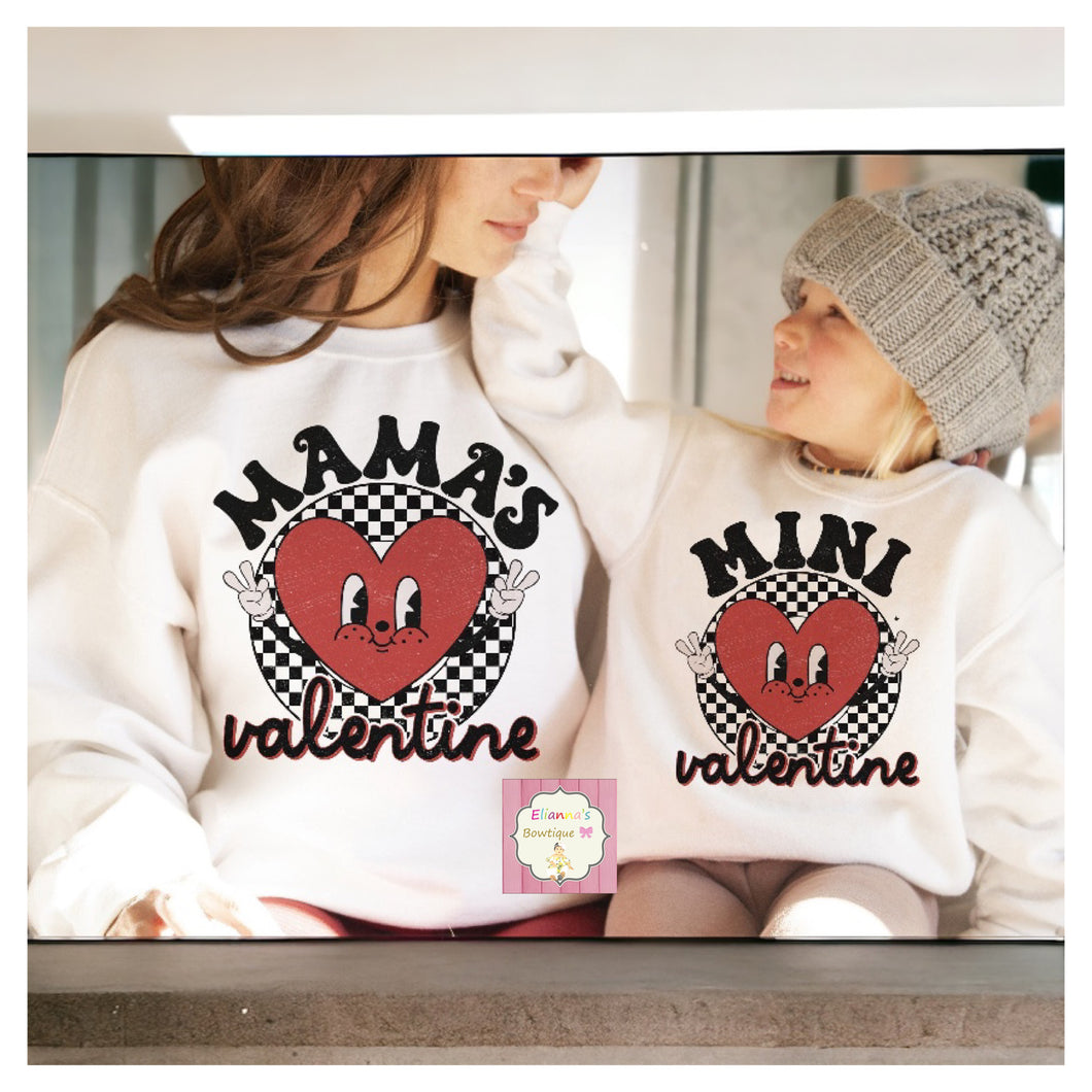 Mama and Mini Crewneck sweatshirt /sueter/valentine's day / matching