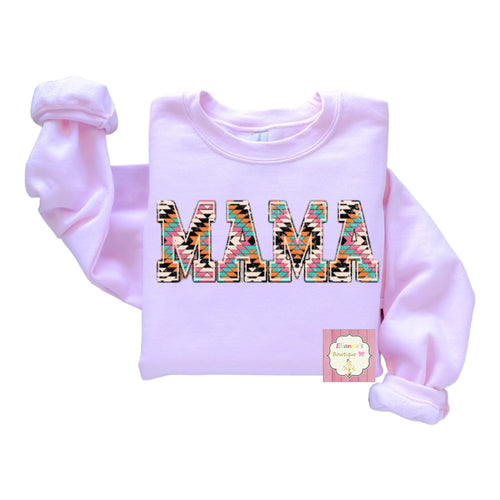 Mama sweatshirt /sueter/aztec print