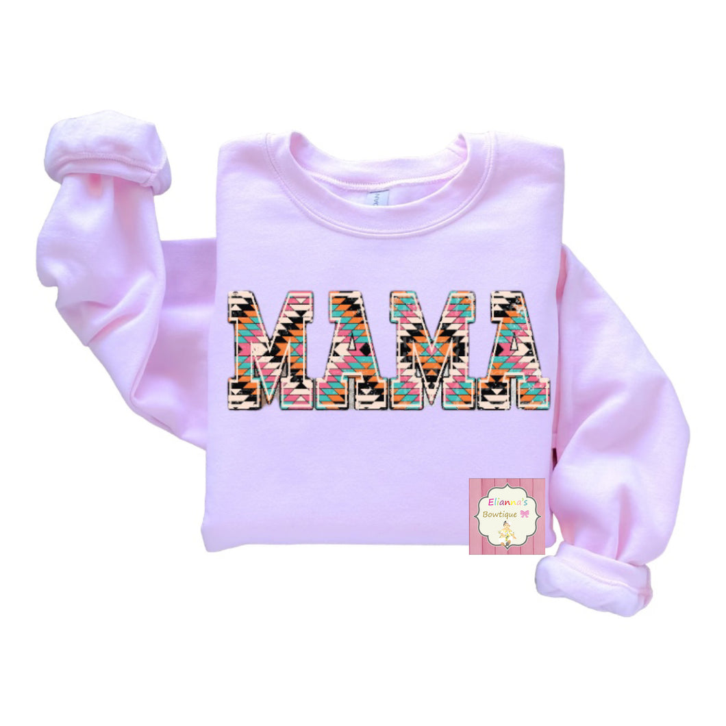 Mama sweatshirt /sueter/aztec print