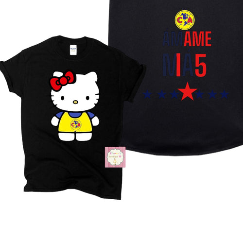 Aguillas del America shirt/ hello kitty/front and back