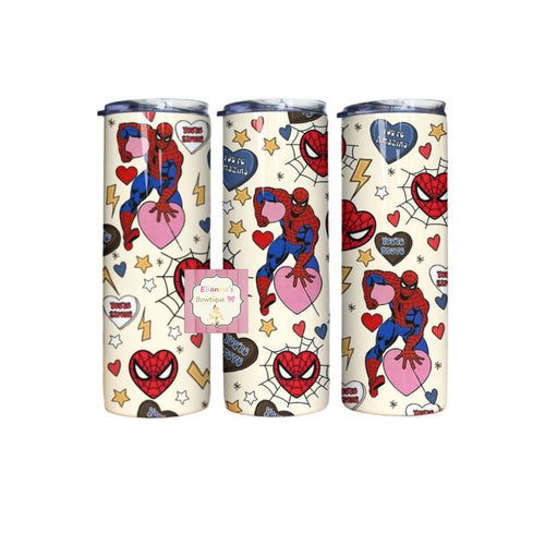 Spiderman tumbler cup/ valentines day/vasos