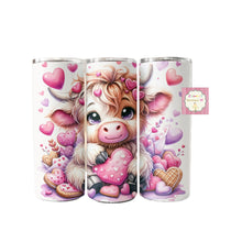 Cargar imagen en el visor de la galería, Highland cow tumbler cup/ valentines day/vasos