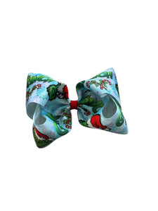 Christmas grinch hair bow/ navidad