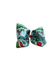 Cargar imagen en el visor de la galería, Christmas grinch hair bow/ navidad