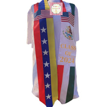 Load image into Gallery viewer, Mexico and Venezuela Flag Graduation Sash / custom/ 2024/usa flag