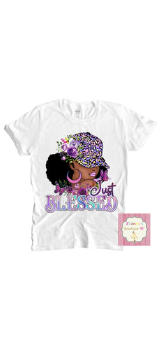 Just blessed shirt/lilac