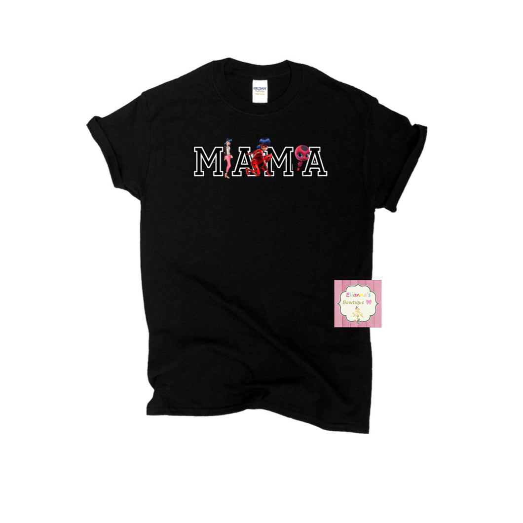 lady bug miraculous shirt/ mama shirt/ birthday