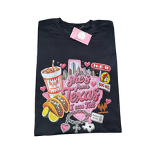 Load image into Gallery viewer, She's is from texas i can tell shirt/ kids/ Adult/ sweet tea/whataburger