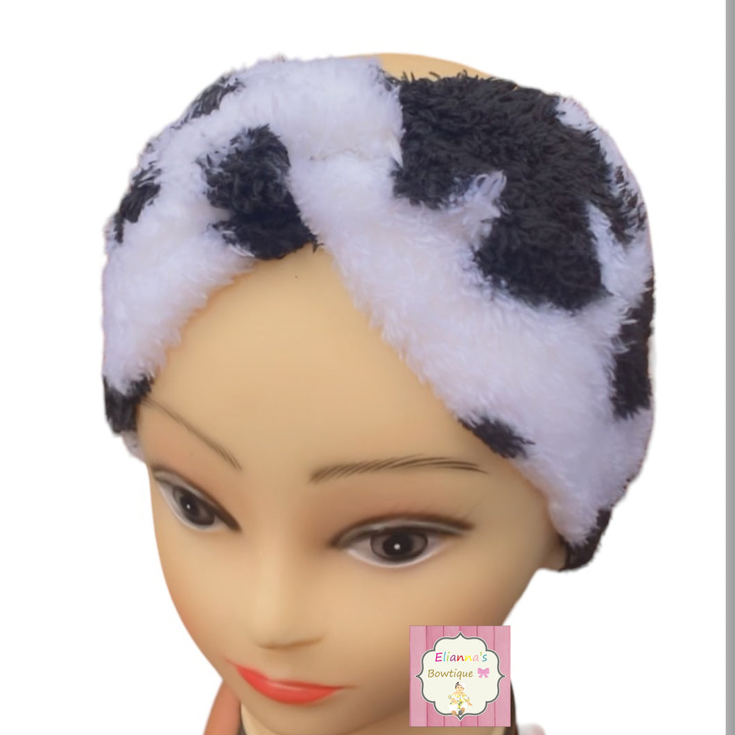 Cow print Adult headband/headwrap/Diadema para Adulto