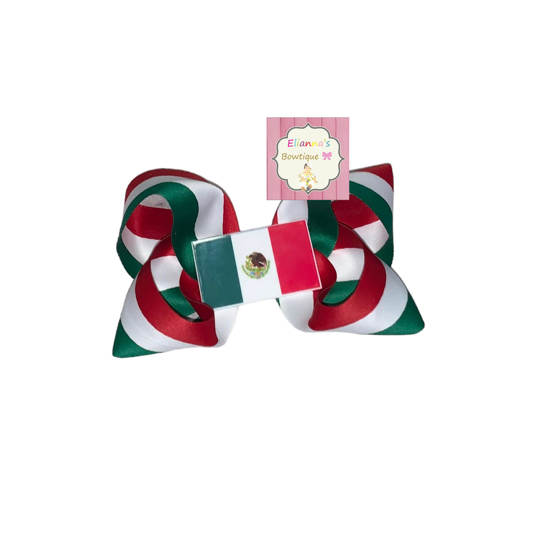 Moño Tricolor bandera   /Hair bow