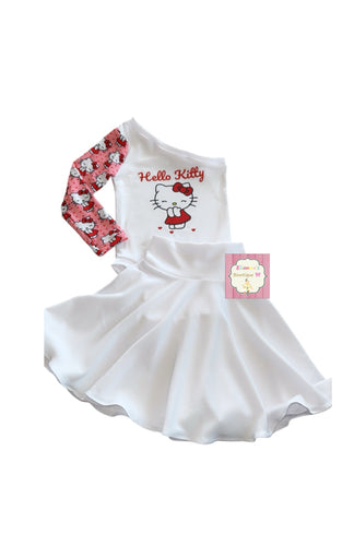 Hello kitty outfit leotard and skirt/