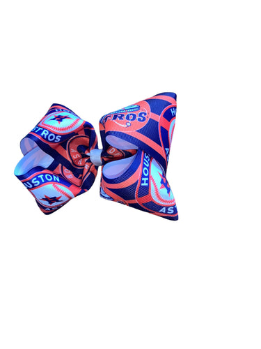 Houston astros hair bow