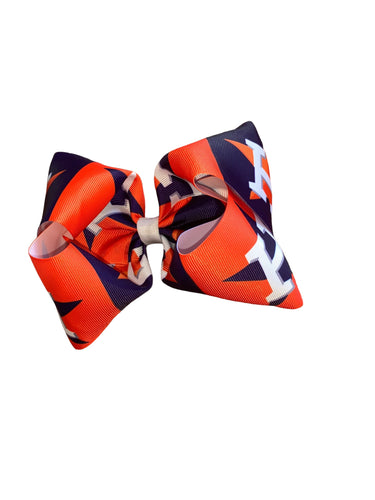 Houston astros hair bow