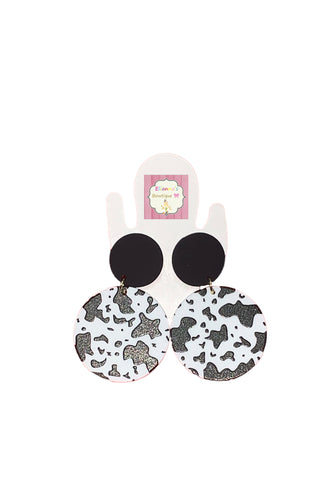 Cow print Earrings / aretes/ cow