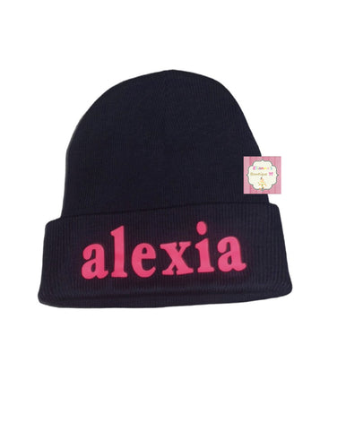 Custom name beanie /one size /toddler,youth & adult /gorro