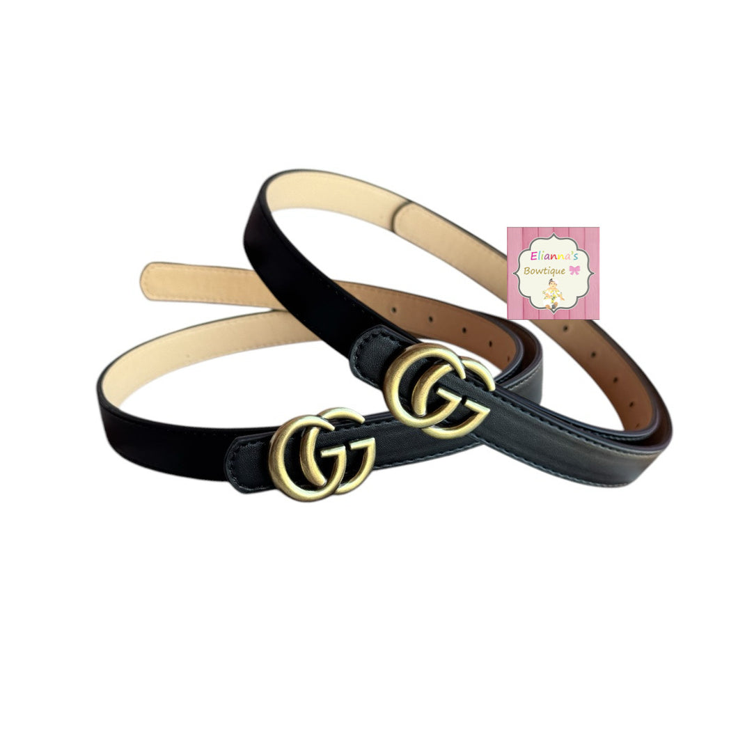 Black GG belt /unisex /baby /toddler/Adult /belts