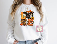 Load image into Gallery viewer, Love fall Crewneck sweatshirt /cow/sunflower/ pumpkin/sweater/sueter